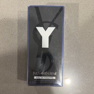 Yves Saint Laurent Y Eau de Toilette in Black and Silver Packaging